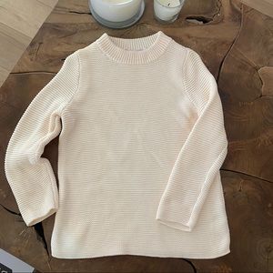 COS Cream Textured Crewneck Sweater